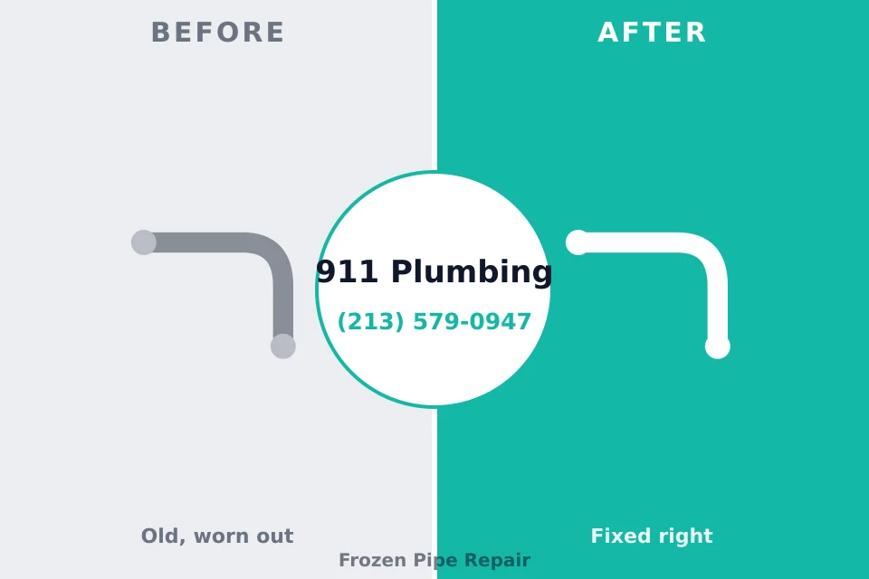 Before and after: plumbing repair Forsyth, IL